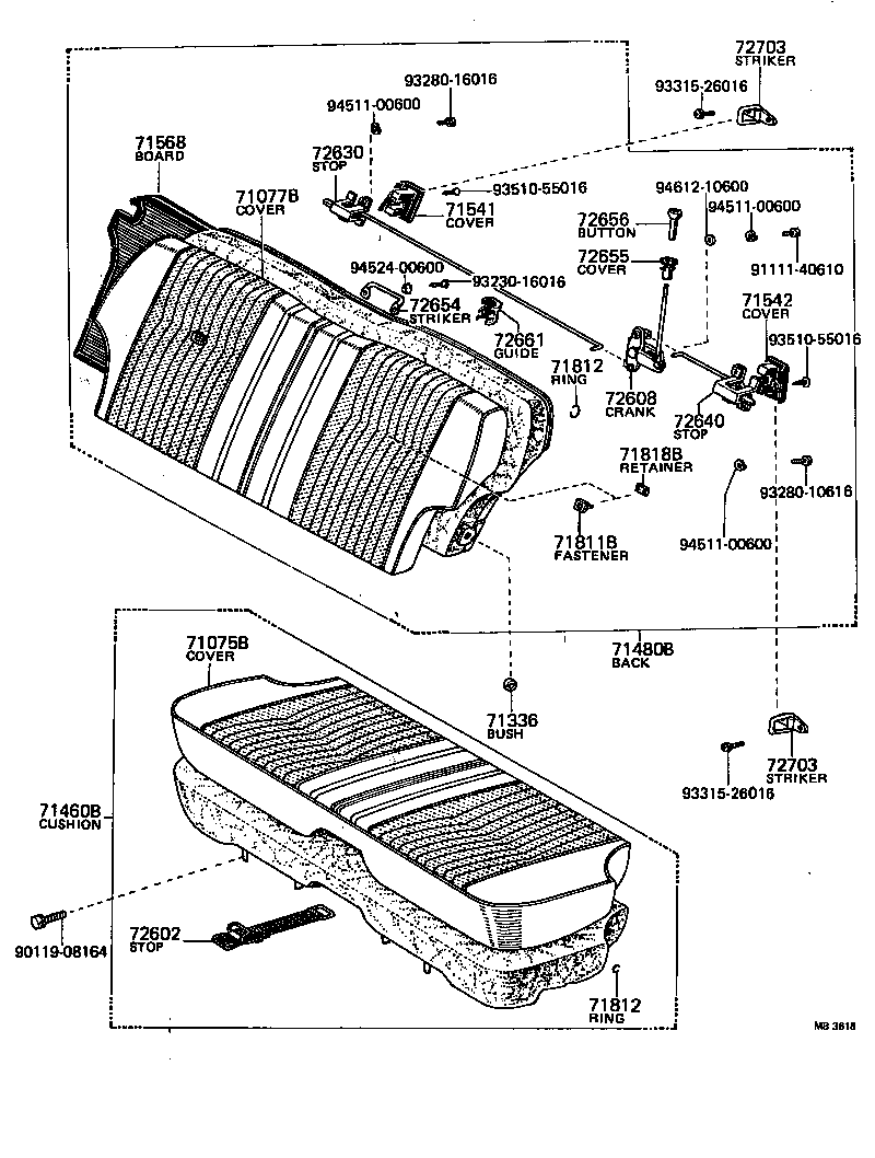72602-21010 STOPPER SUB-ASSY, REAR SEAT BACK, RH product image