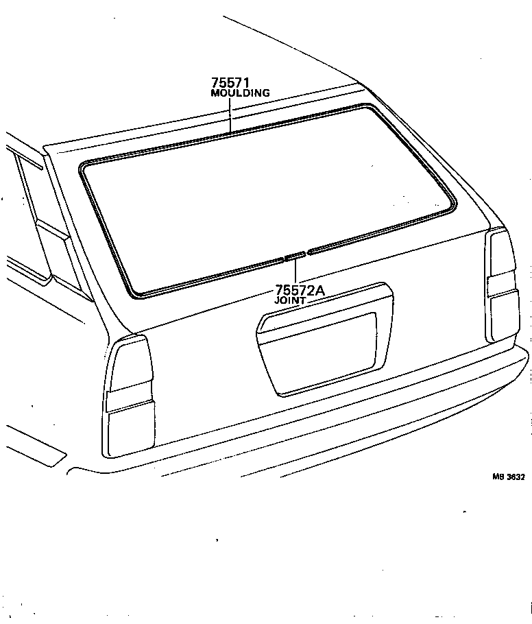 75575-20060 MOULDING, BACK WINDOW, LOWER product image