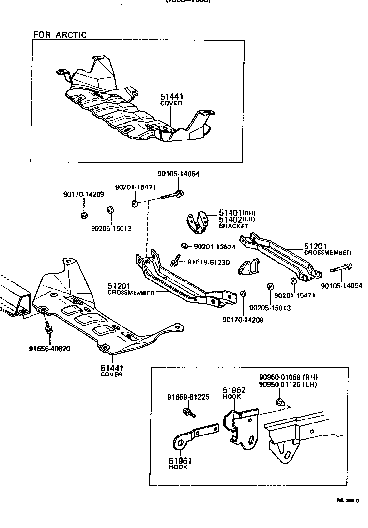 51401-20060 BRACKET SUB-ASSY, ENGINE FRONT MOUNTING, RH product image