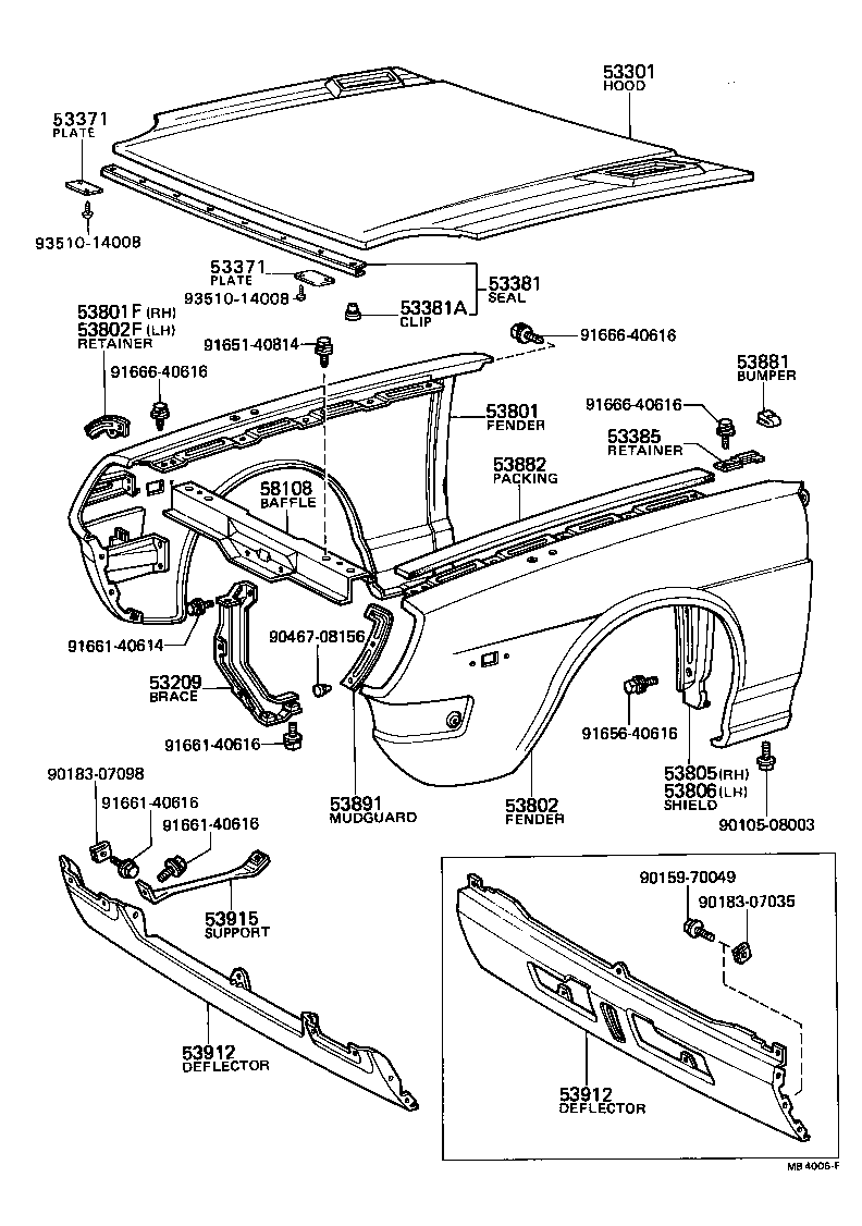 53802-12907 FENDER SUB-ASSY, FRONT LH product image