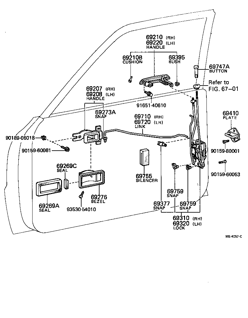 69747-30012 BUTTON, DOOR LOCKING(FOR FRONT DOOR) product image