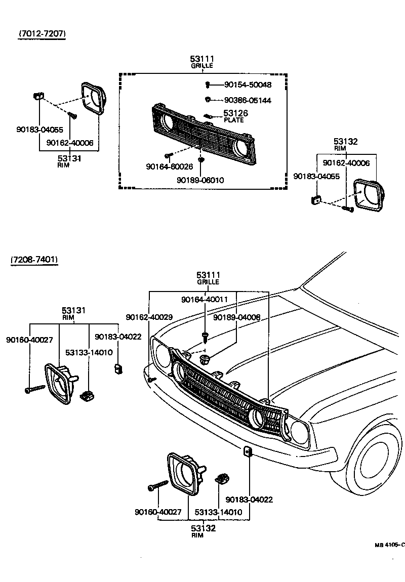 53111-14918 GRILLE, RADIATOR product image