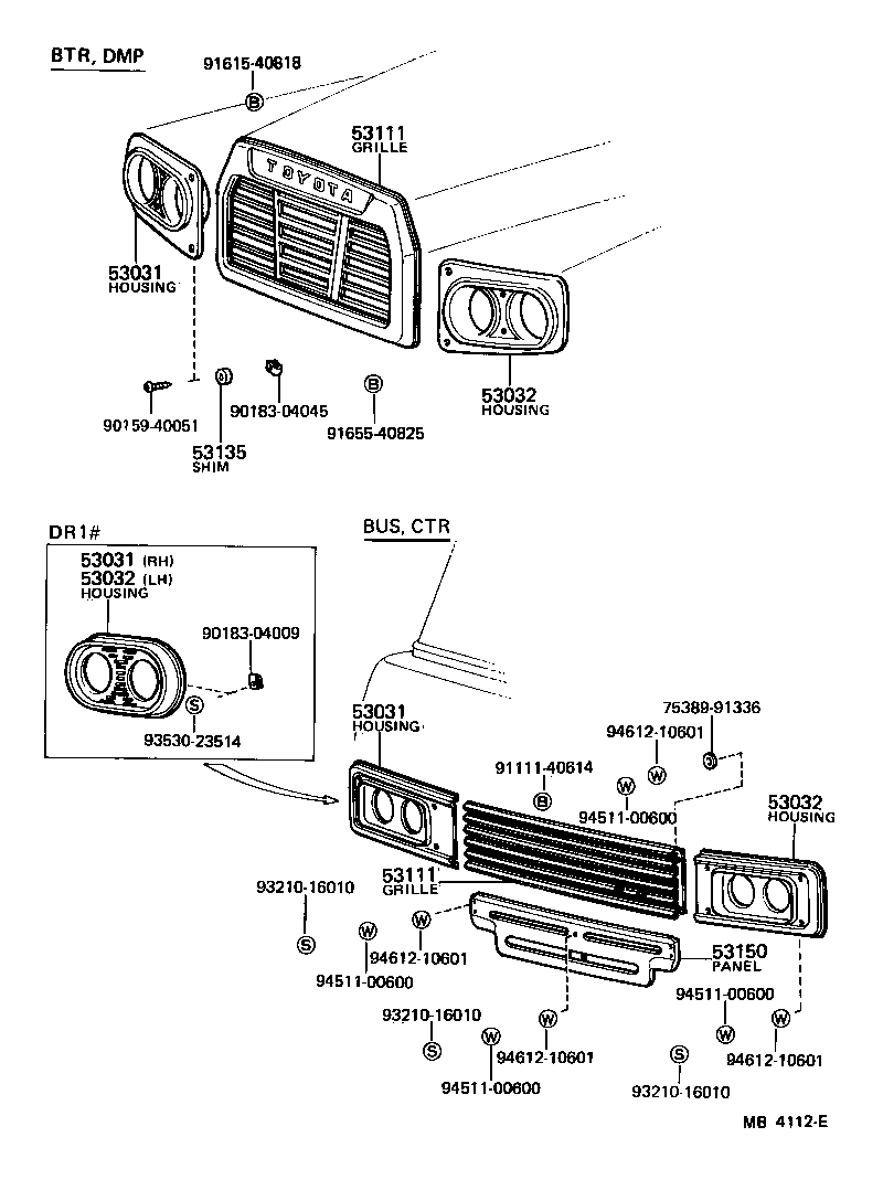 53110-95211 GRILLE, RADIATOR product image