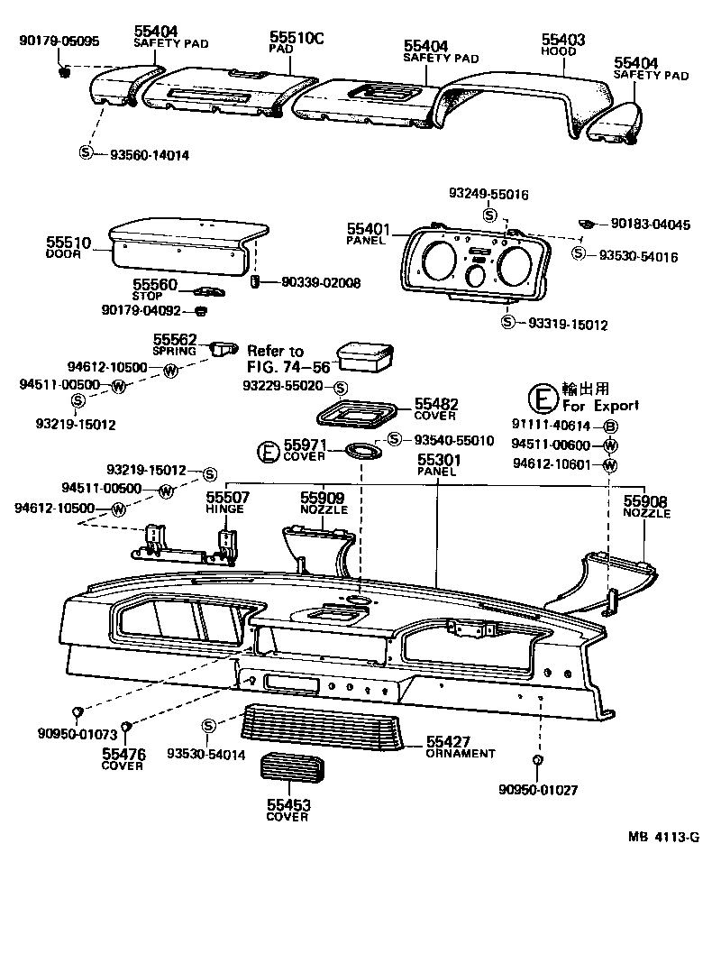55031-95211 PANEL SUB-ASSY, INSTRUMENT product image