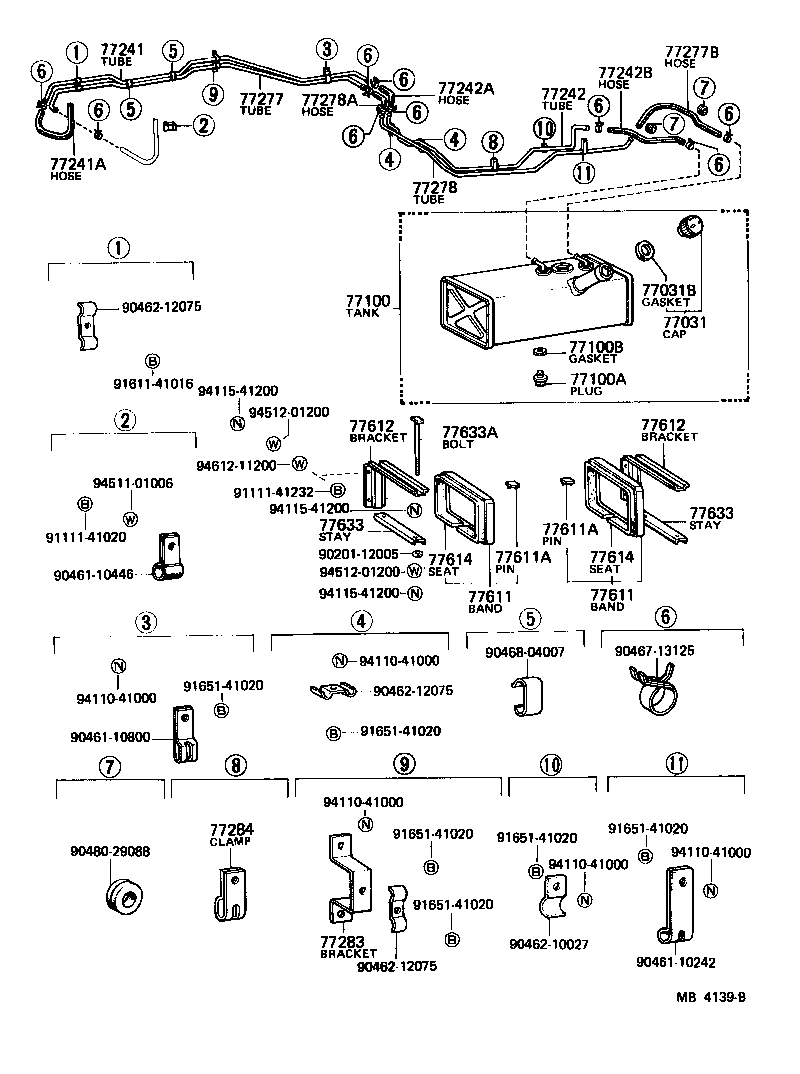77283-96518 BRACKET, FUEL TUBE product image