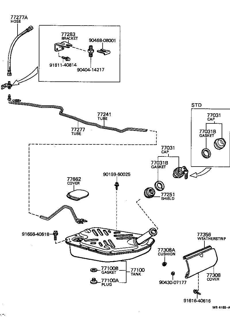 77031-14010 CAP ASSY, FUEL TANK product image