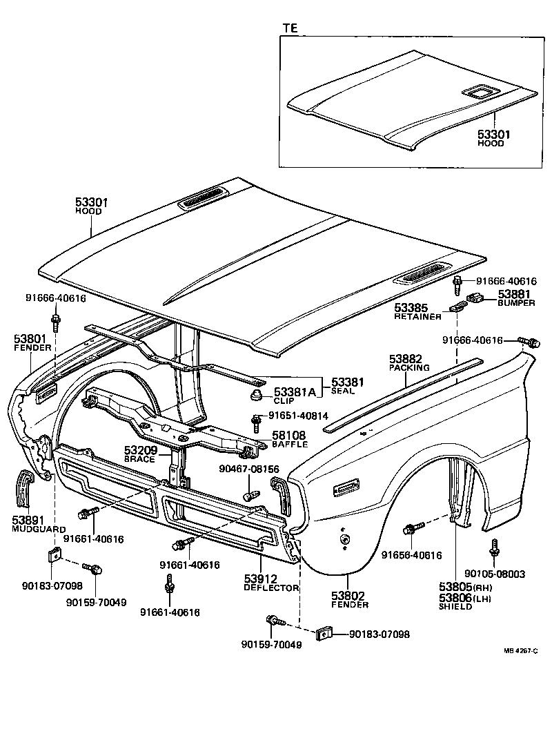 53802-12907 FENDER SUB-ASSY, FRONT LH product image