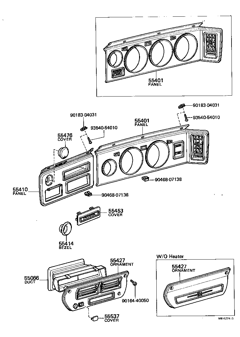 55404-12480 PANEL SUB-ASSY, INSTRUMENT CLUSTER FINISH product image
