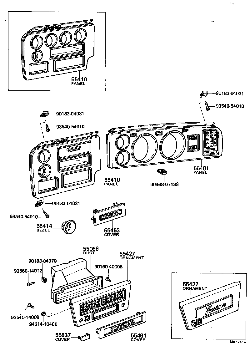 55404-12480 PANEL SUB-ASSY, INSTRUMENT CLUSTER FINISH product image