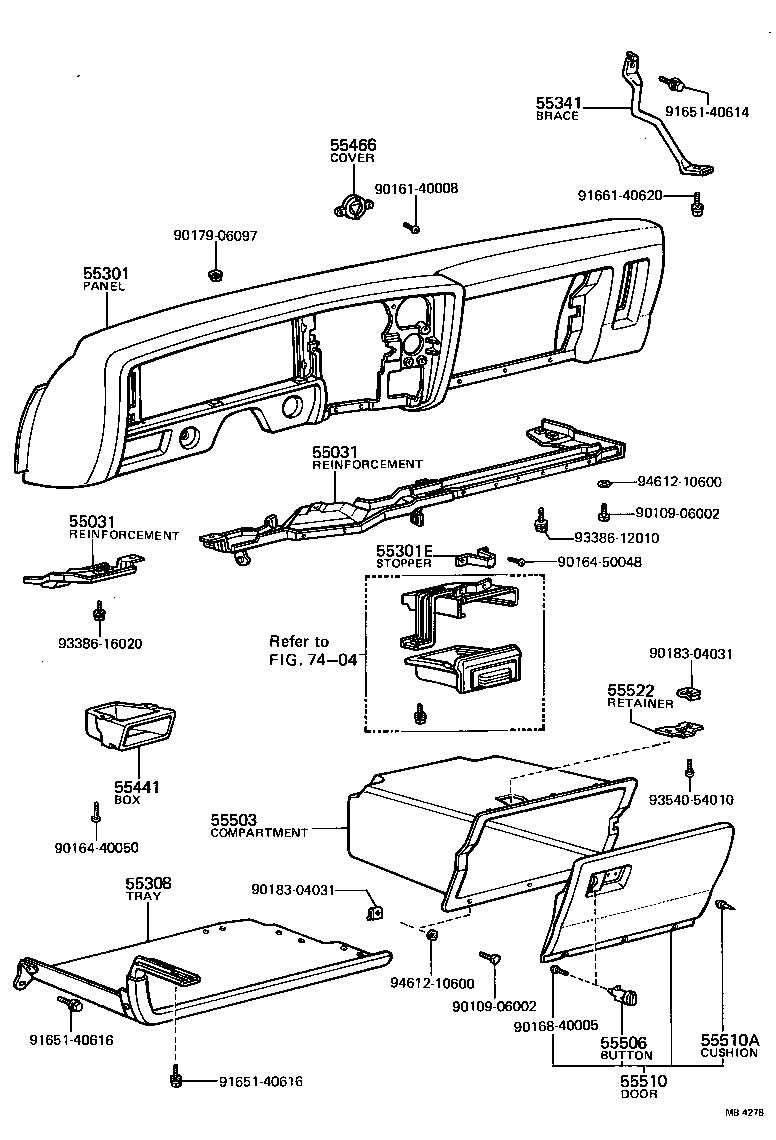 55404-12480 PANEL SUB-ASSY, INSTRUMENT CLUSTER FINISH product image