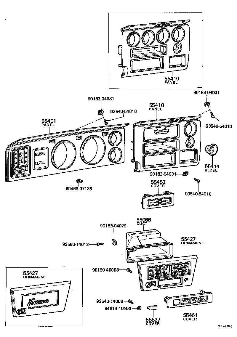 55404-12480 PANEL SUB-ASSY, INSTRUMENT CLUSTER FINISH product image