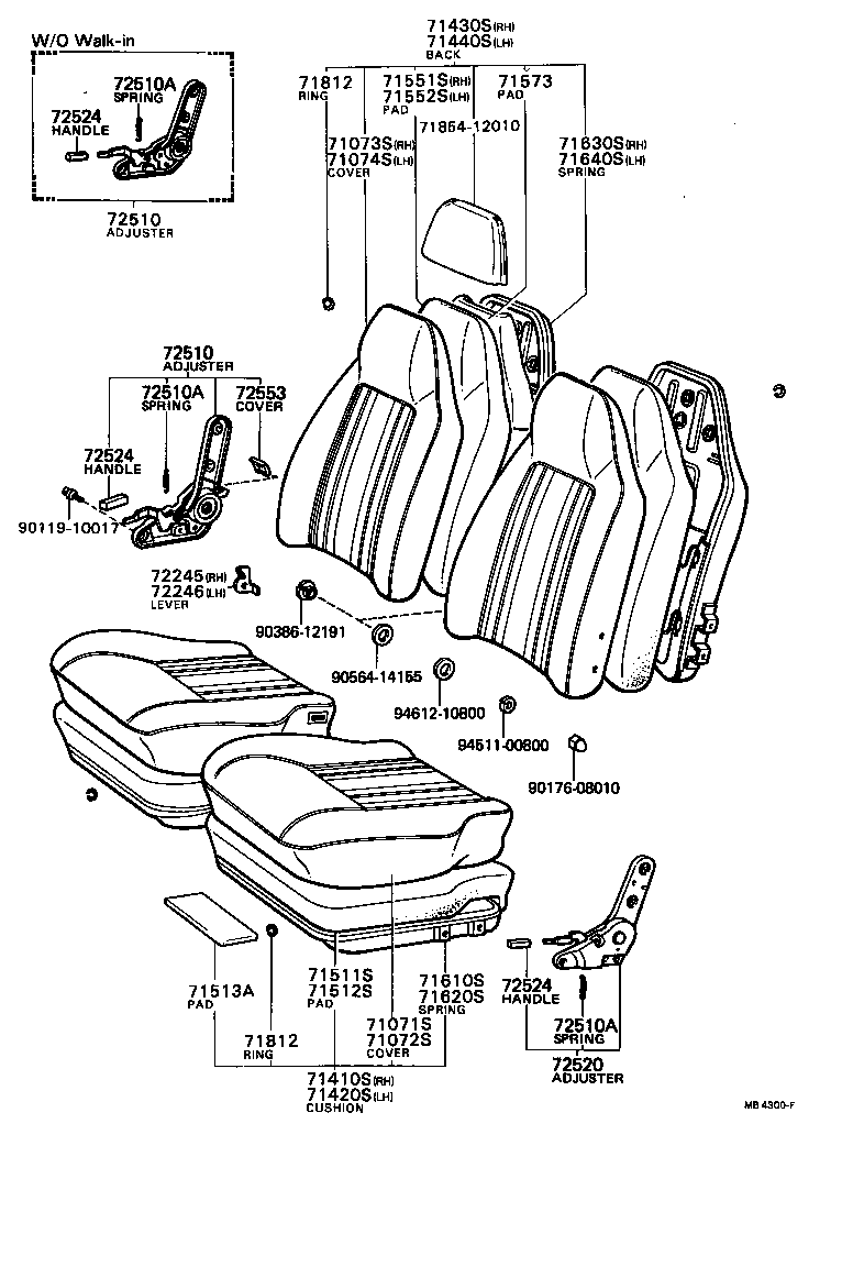 71640-12140 SPRING ASSY, FRONT SEAT BACK, LH(FOR SEPARATE TYPE) product image