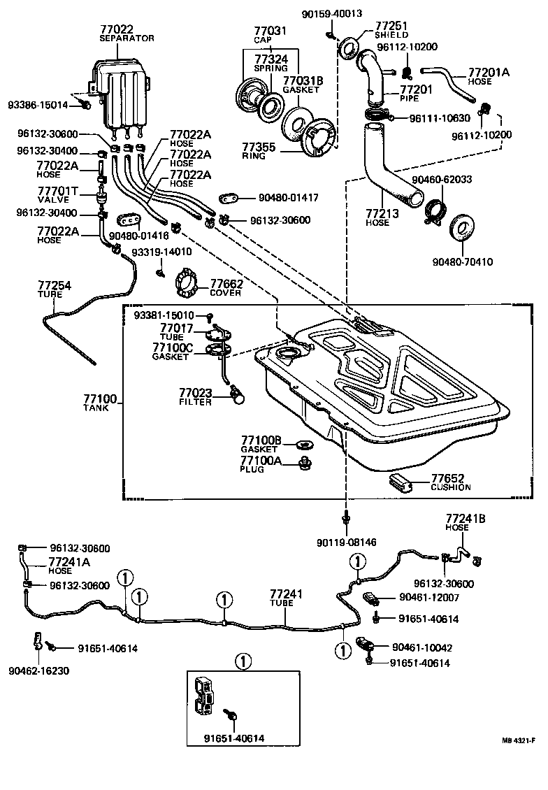 04772-12010 SUPPORT KIT, FUEL TANK TUBE product image