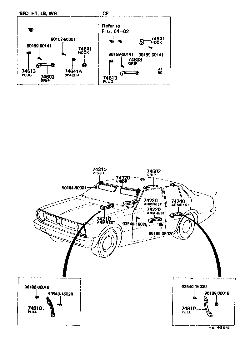 Toyota 74811-12020-11 PULL ASSY, DOOR, INSIDE
