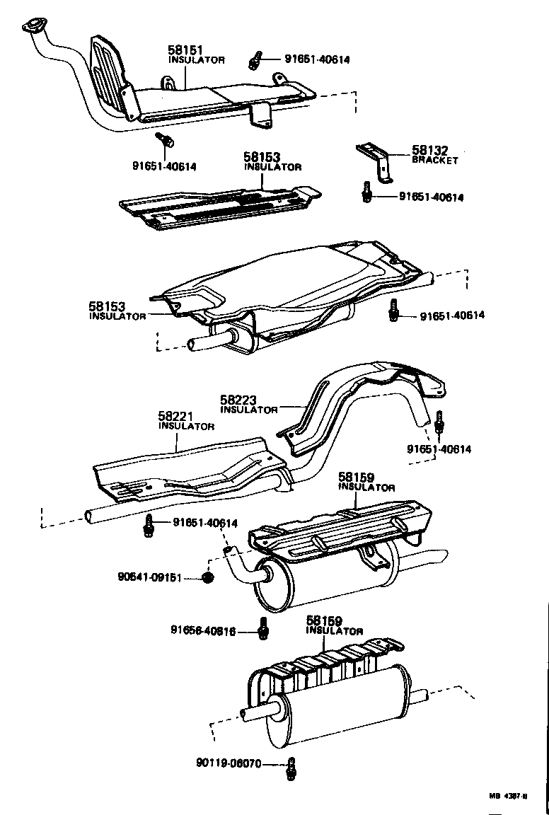 Toyota 58154-20031 INSULATOR, FRONT FLOOR HEAT, NO.1