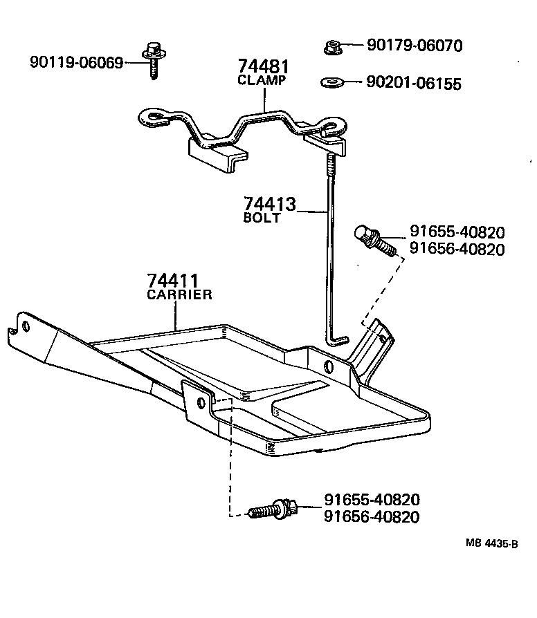 74404-30110 CLAMP, BATTERY HOLD DOWN product image
