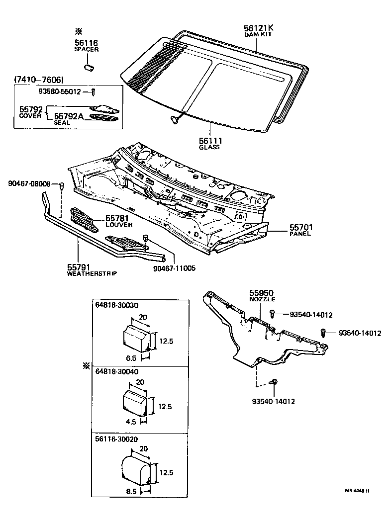 55950-30020 NOZZLE ASSY, DEFROSTER product image