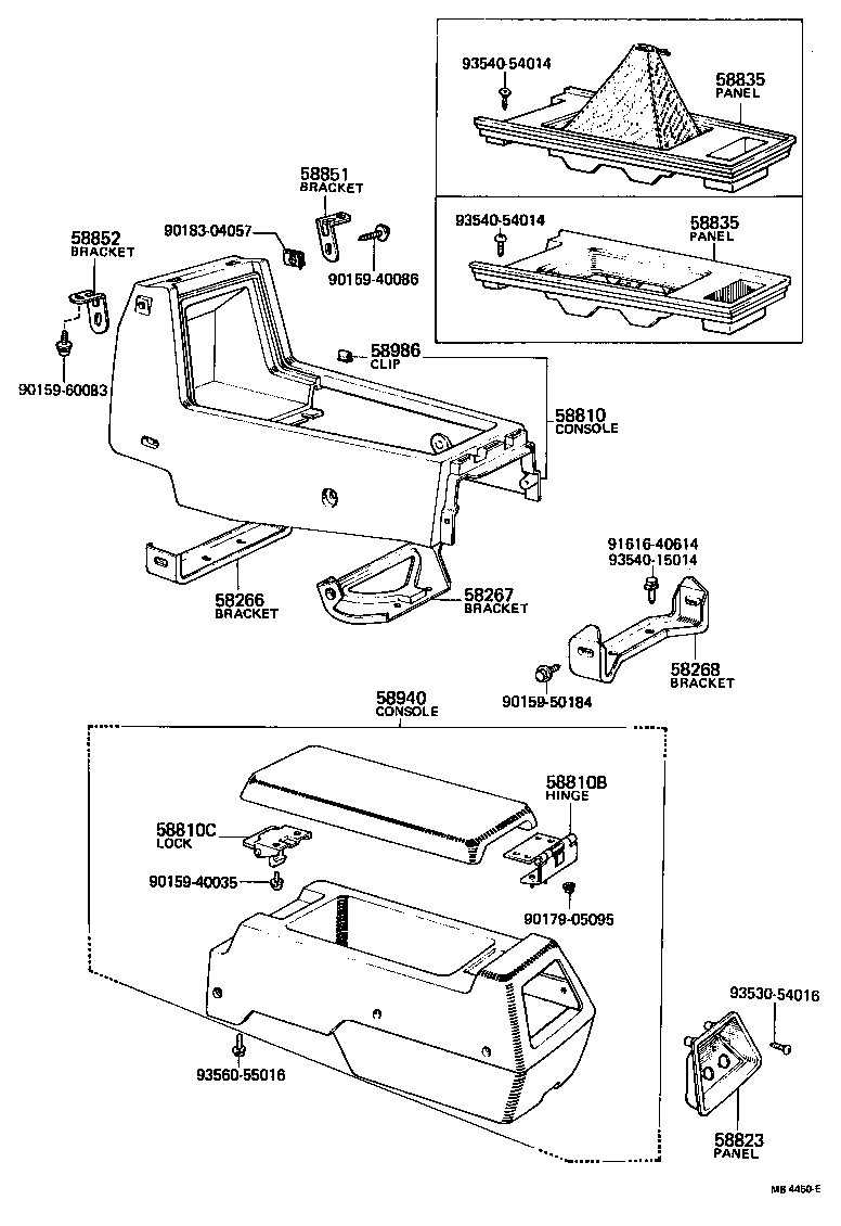 58853-30020 BRACKET, CONSOLE BOX SUPPORT, REAR product image