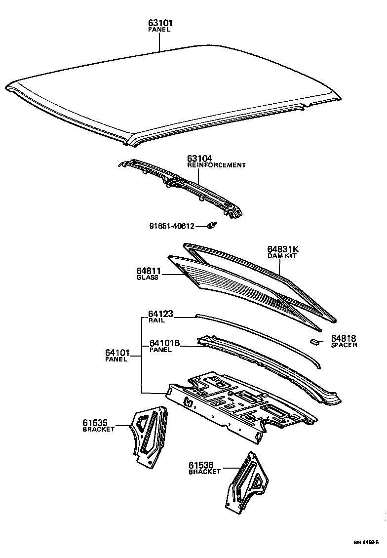63101-30130 PANEL SUB-ASSY, ROOF product image