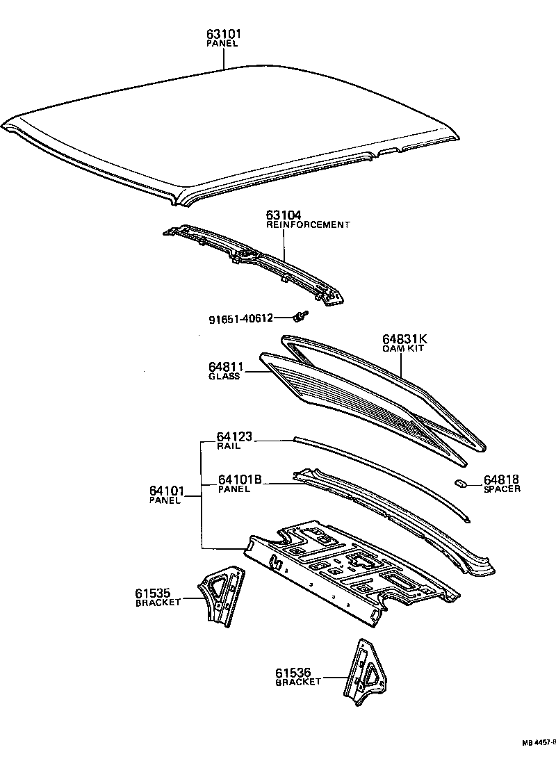 63101-30130 PANEL SUB-ASSY, ROOF product image