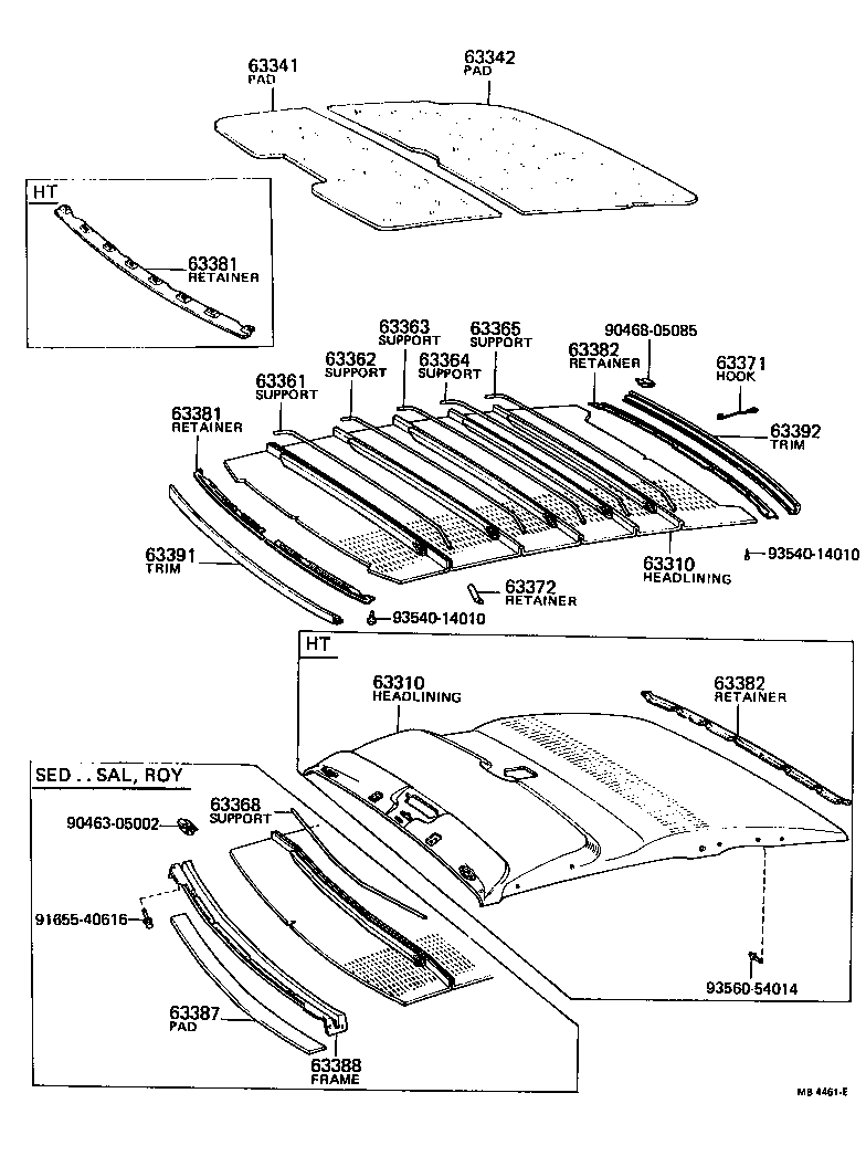 63345-91701 PAD, ROOF SILENCER, NO.5 product image