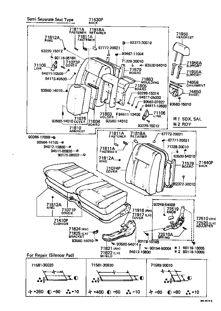71071-91702-04 COVER, FRONT SEAT CUSHION(FOR SEMI-SEPARATE TYPE) product image