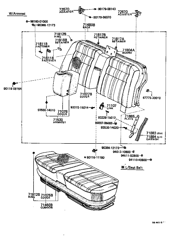 71864-91701 PANEL, DECK COMPARTMENT BOX PARTITION product image