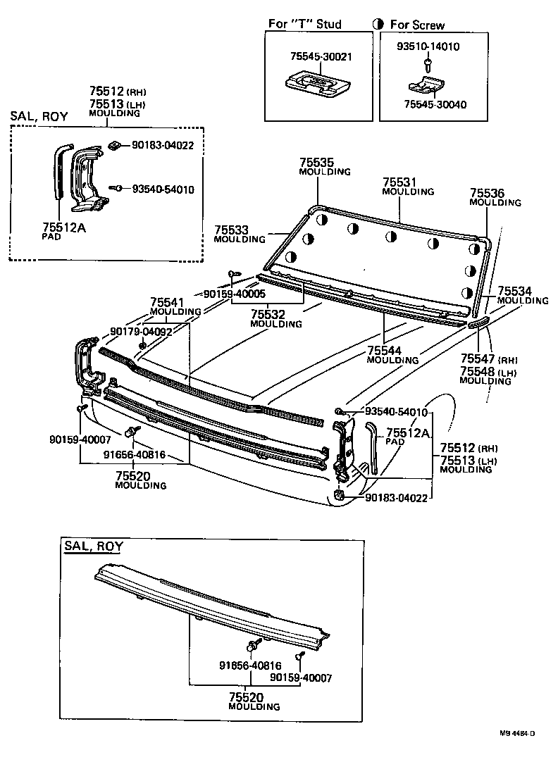 75502-39095 MOULDING ASSY, RADIATOR GRILLE OPENING, LOWER product image