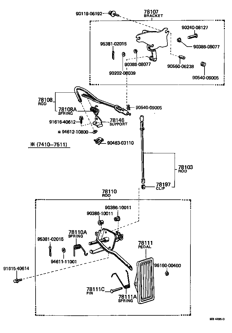 78103-30170 ROD SUB-ASSY, ACCELERATOR CONNECTING, NO.1 product image