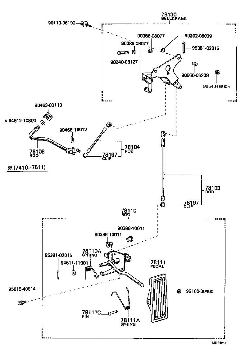 78103-30170 ROD SUB-ASSY, ACCELERATOR CONNECTING, NO.1 product image