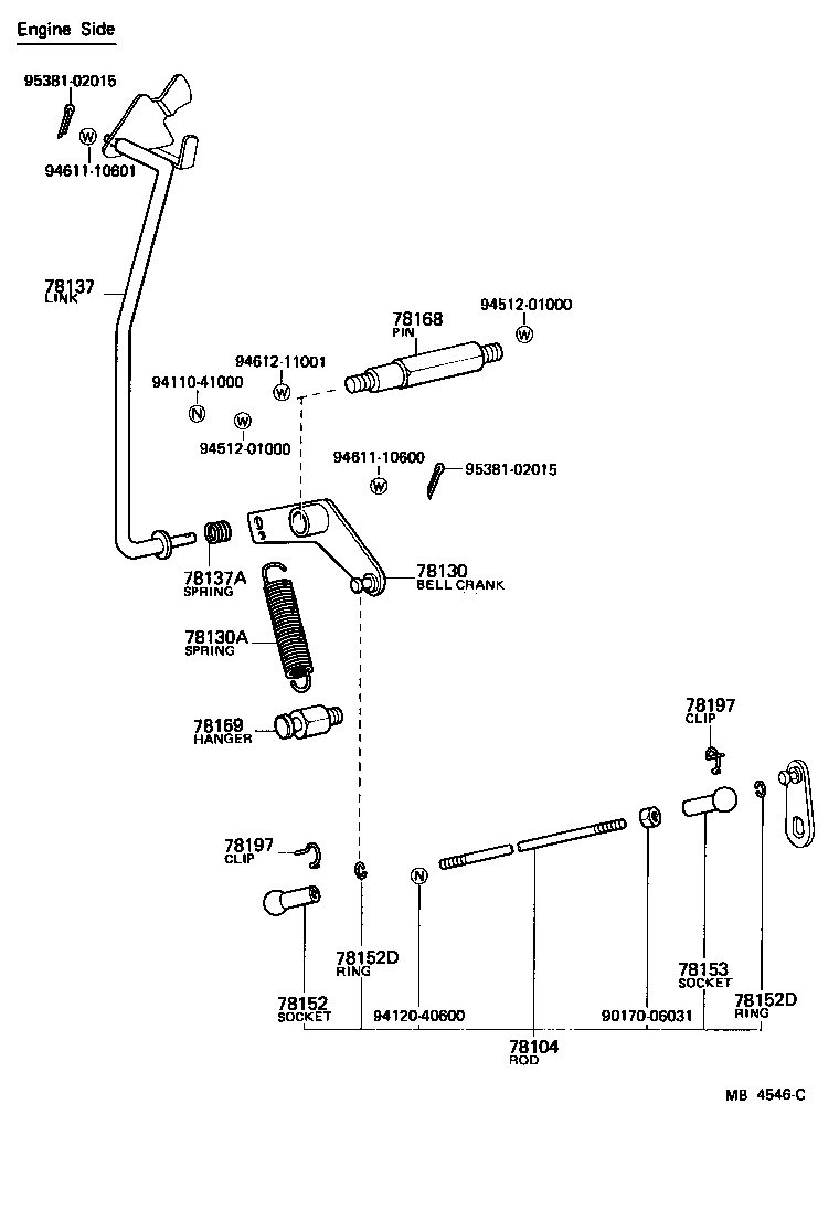 78103-95212 ROD, ACCELERATOR LINK product image
