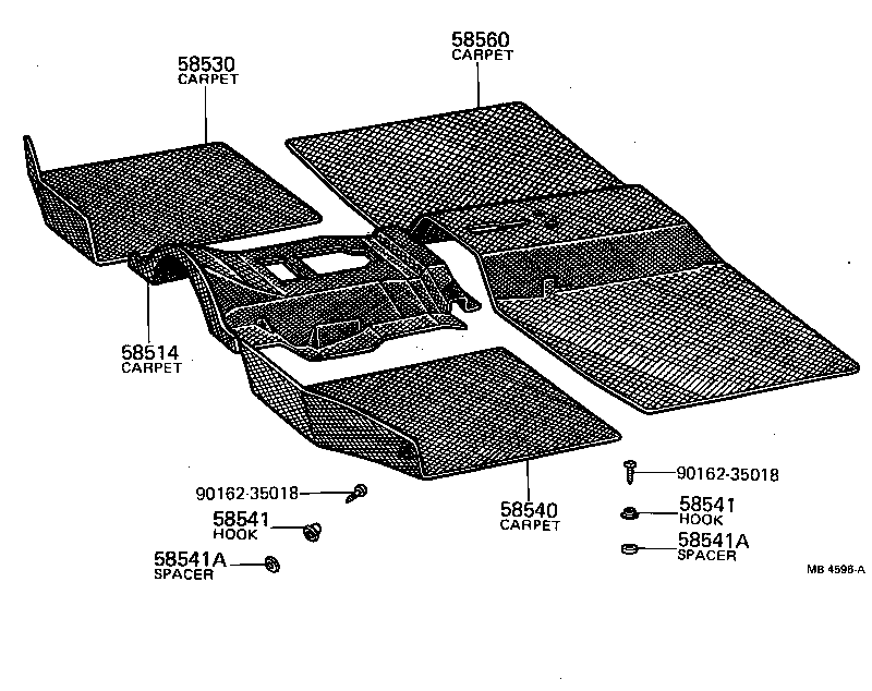 58566-11010 SET PLATE, REAR FLOOR MAT, REAR product image