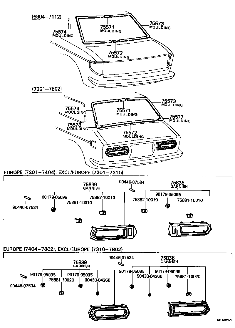 75571-10020 MOULDING, BACK WINDOW SIDE, RH product image