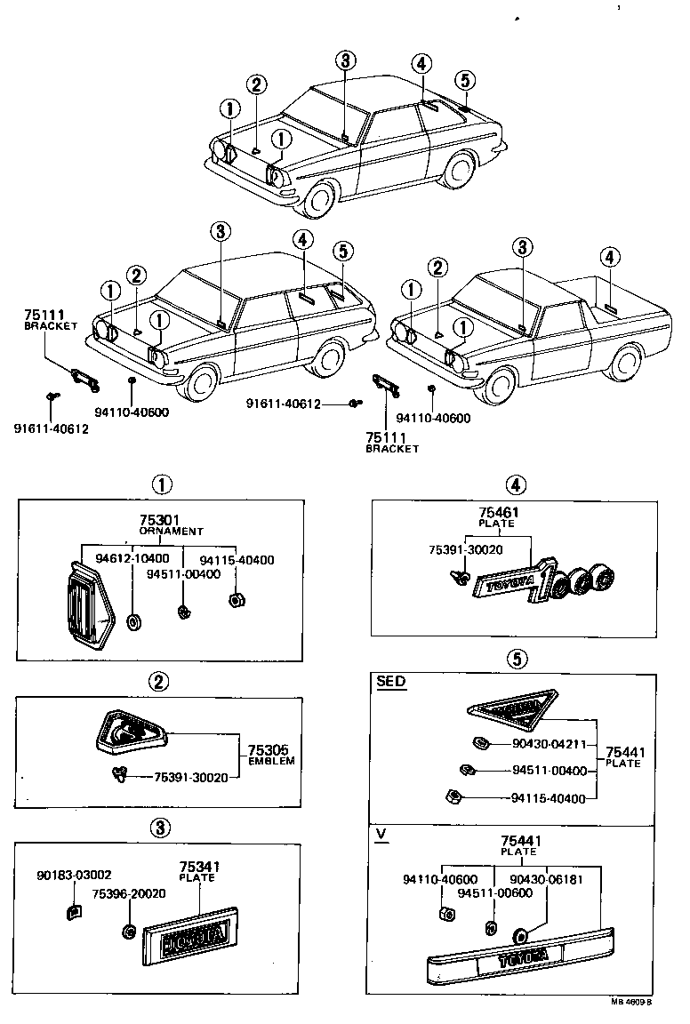 75111-20010 BRACKET, FRONT LICENSE PLATE product image