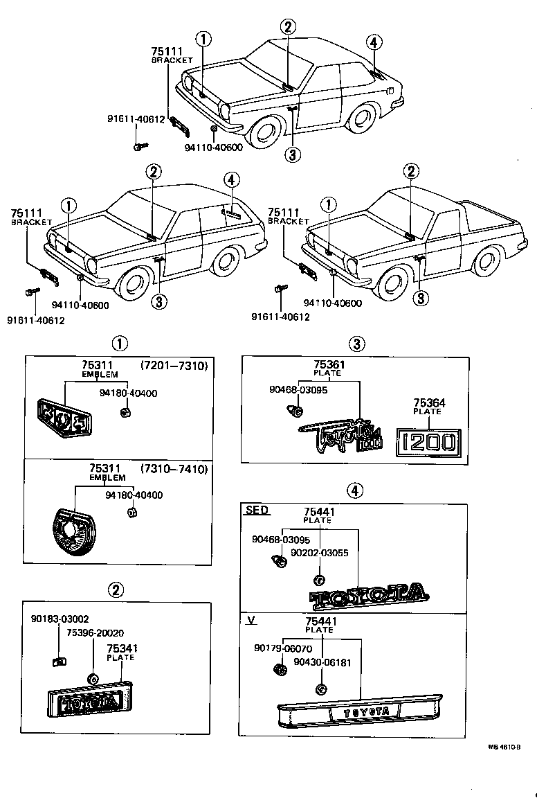 75111-20010 BRACKET, FRONT LICENSE PLATE product image