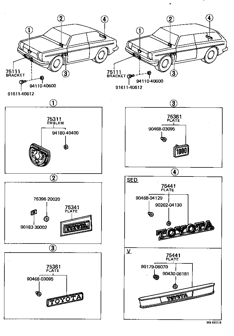 75111-20010 BRACKET, FRONT LICENSE PLATE product image