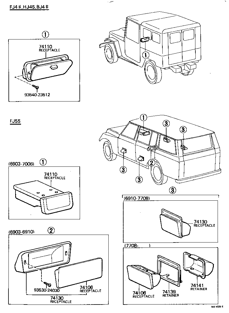 74130-30040 RECEPTACLE ASSY, REAR ASH product image
