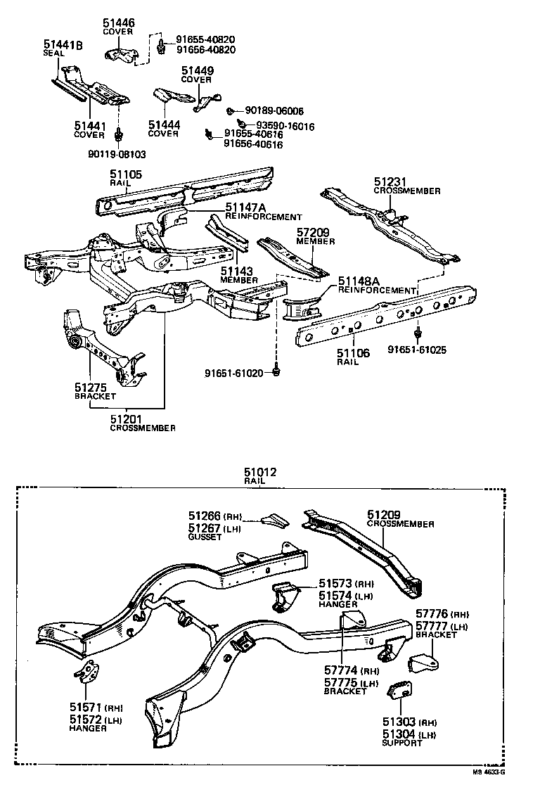 51011-30133 CROSSMEMBER SUB-ASSY, FRONT SUSPENSION product image