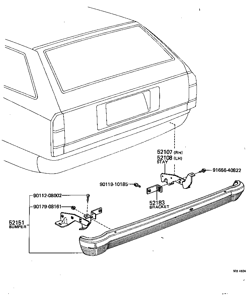 52013-30070 STAY SUB-ASSY, REAR BUMPER, RH product image