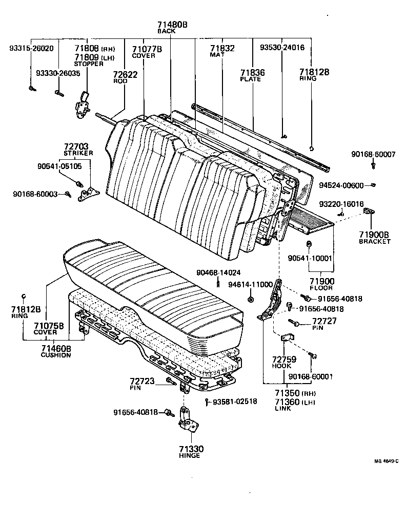71864-91701 PANEL, DECK COMPARTMENT BOX PARTITION product image