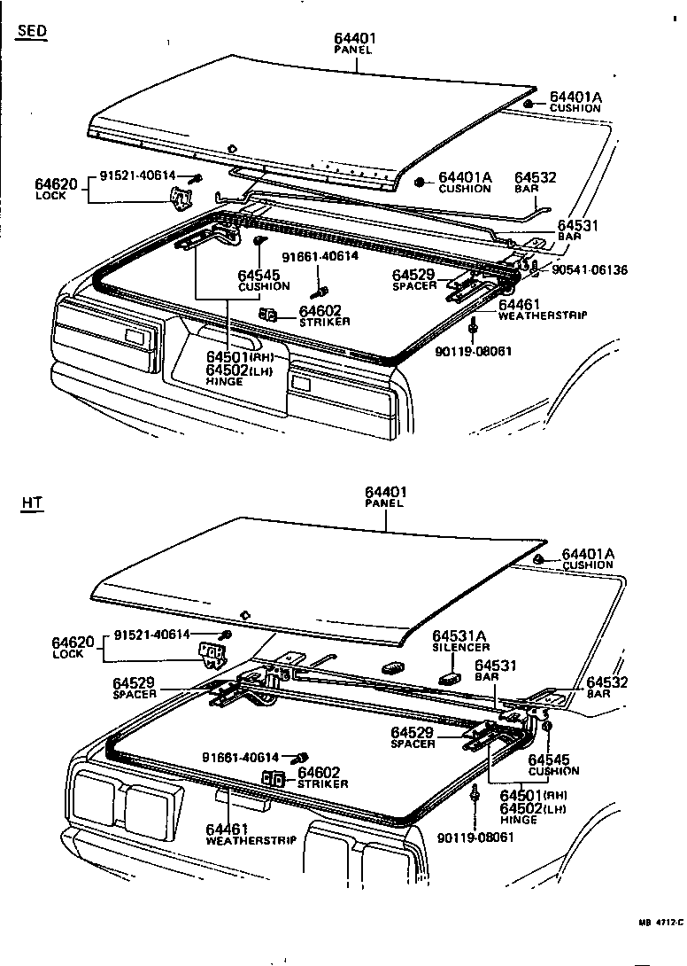 Toyota 90541-09139 CUSHION(FOR LUGGAGE COMPARTMENT DOOR PANEL)