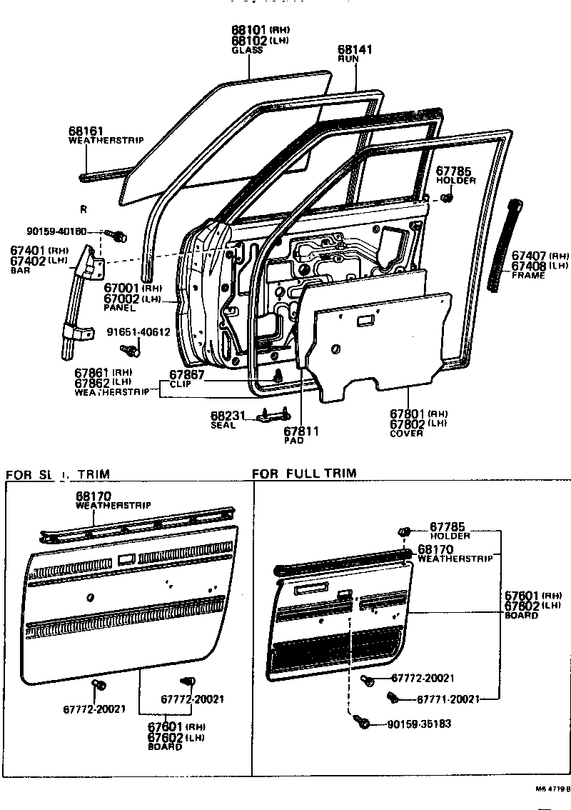 Toyota 67002-20132 PANEL SUB-ASSY, FRONT DOOR, LH