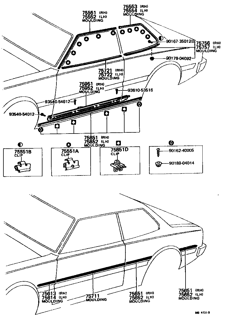 Toyota 75860-29047 MOULDING, ROCKER PANEL, LH