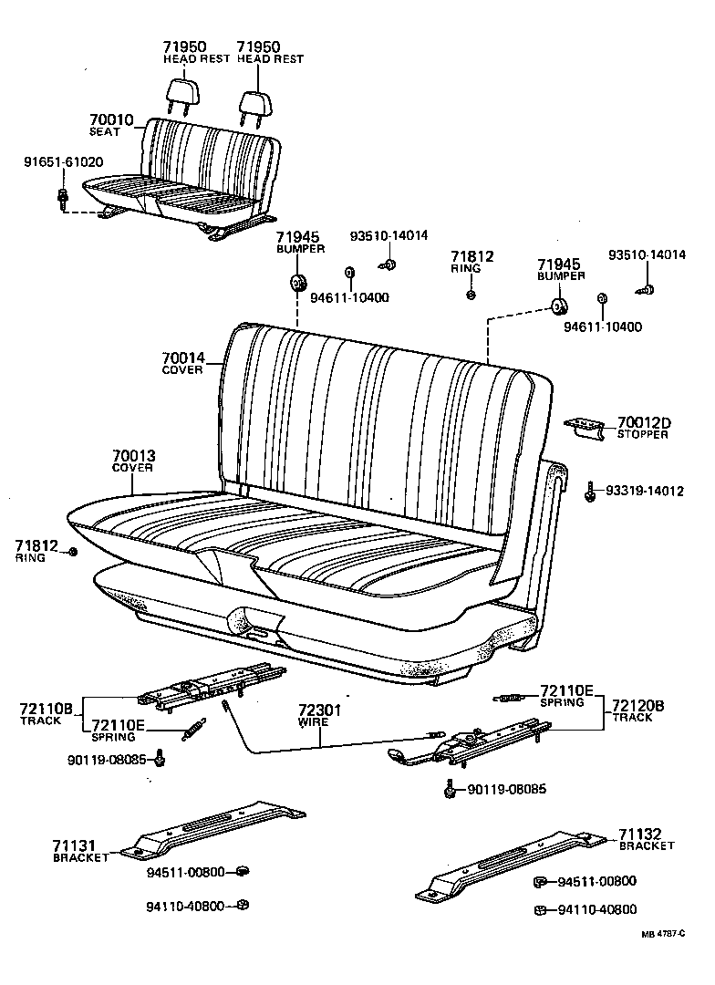 71071-89134-06 COVER ASSY, NO.1 SEAT CUSHION product image