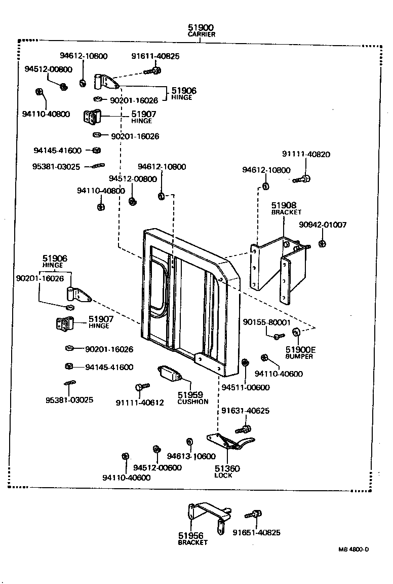 Toyota 68959-90300 PROTECTOR, SPARE WHEEL LOCK