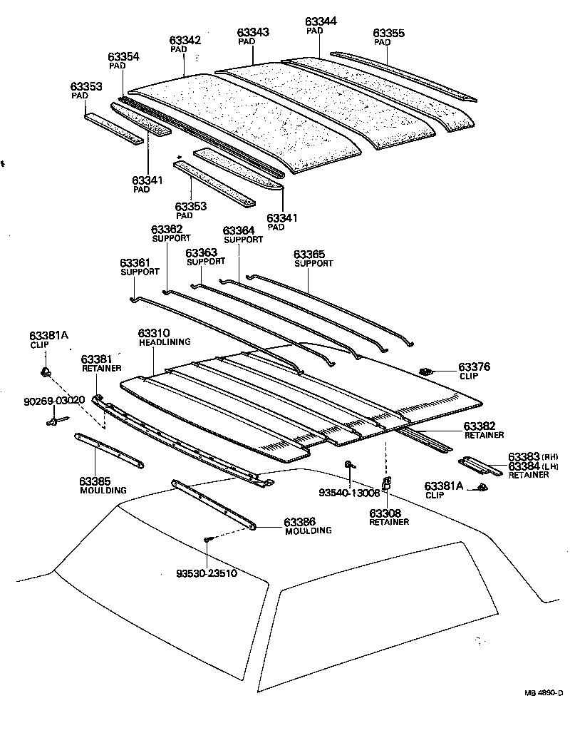63344-91402 PAD, ROOF SILENCER, NO.4 product image
