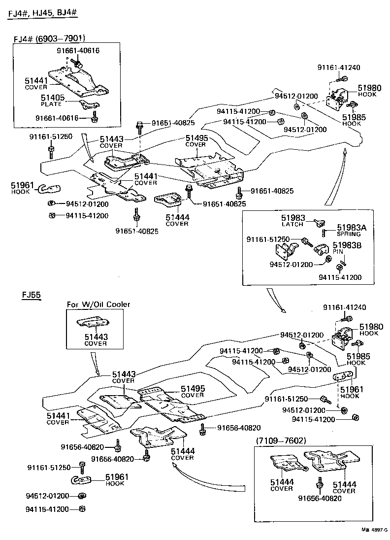 51453-60010 COVER, ENGINE UNDER, REAR RH product image