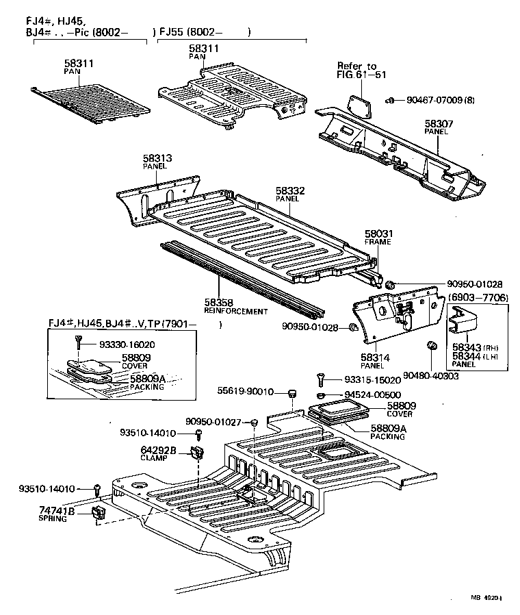 61502-90358 PANEL SUB-ASSY, BODY LOWER BACK product image