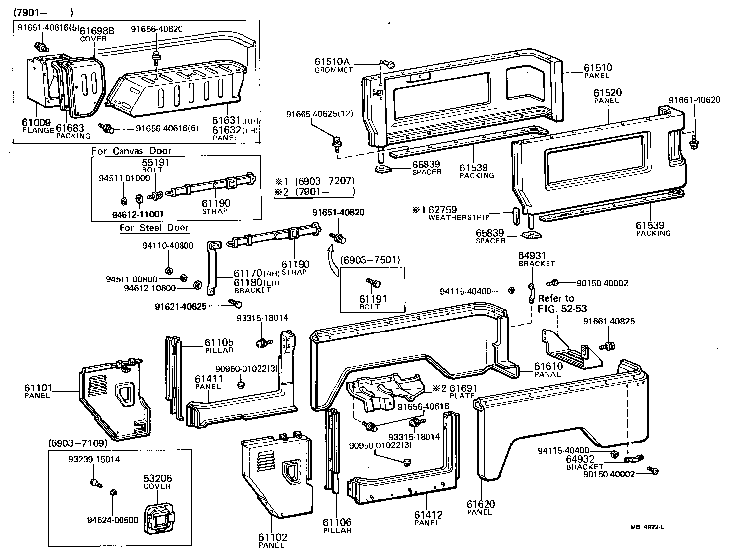 61601-60014 PANEL ASSY, REAR BODY SIDE, RH product image