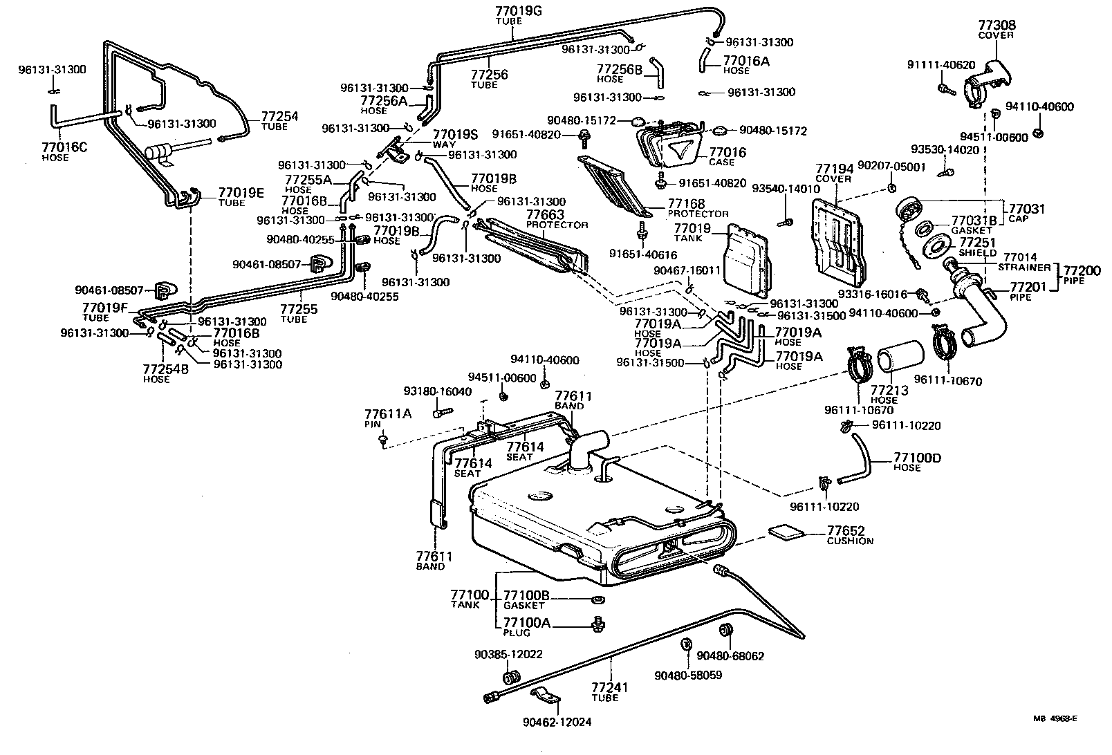 Toyota 77251-60091 TUBE, FUEL MAIN, NO.1